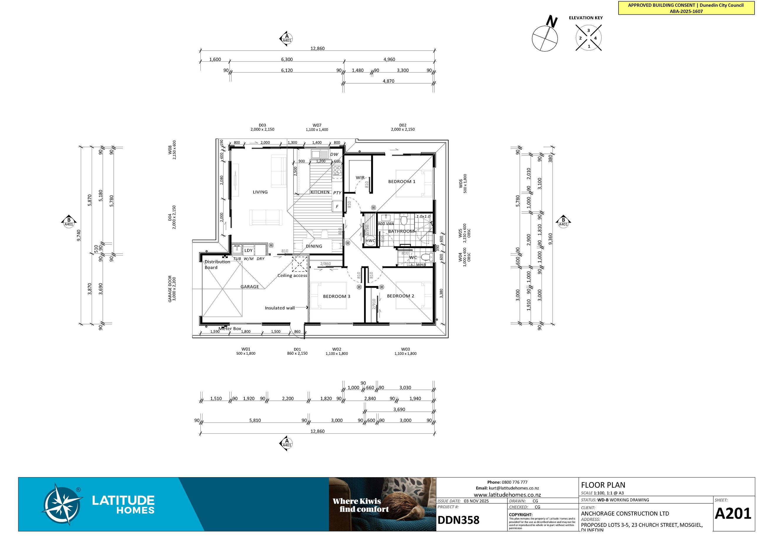 Modern Mosgiel Townhouse Living - 3 bedroom floor plan 2